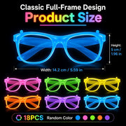 random 16 in dark party glasses neon green purple