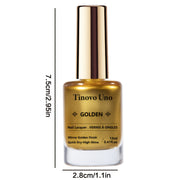 tinovo golden metallic nail polish quick drying formula