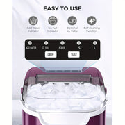 ice maker machine 8 ice cubes in 6 26lb day ice 2 sizes