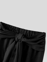 men two piece trousers high waist lace solid