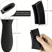 set 4 silicone heat resistant handle covers handle