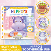 toothbrush adventure push pull books busy book parent