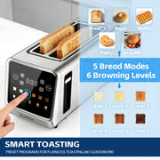 long slot toaster 4 led display 1