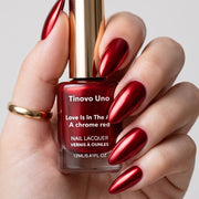 tinovo metallic burgundy nail polish 12ml natural quick