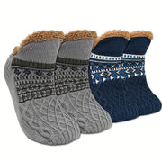 1 pair sherpa mens comfortable shoes warm non slip