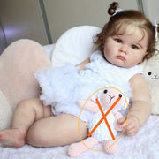 realistic 60cm 24inch soft vinyl fat big doll 3d