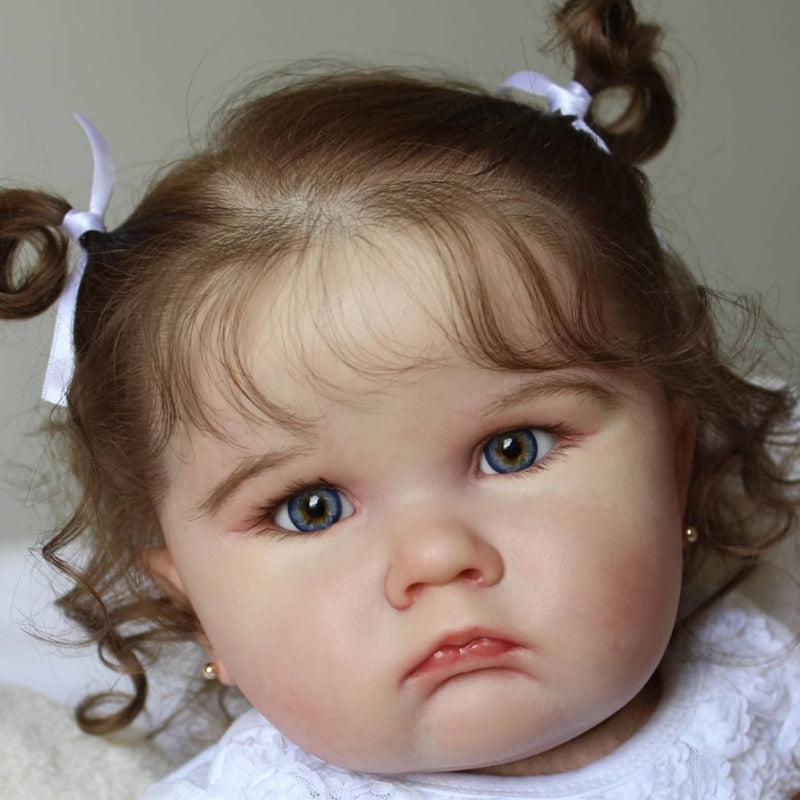realistic 60cm 24inch soft vinyl fat big doll 3d