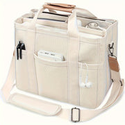 large capacity multi pocket shoulder bag compartments