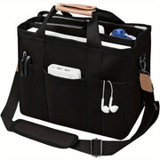 large capacity multi pocket shoulder bag compartments