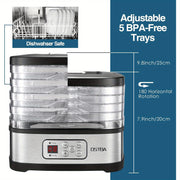 food dehydrator machine adjustable temperature 72h