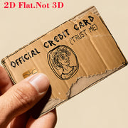 funny weird cardboard sticker bank cards