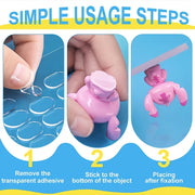 transparent double sided dots removable sticky