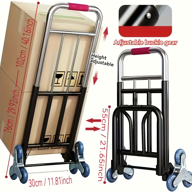 heavy duty folding trolley adjustable buckles stair