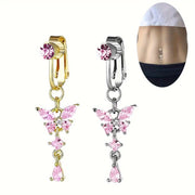 womens tassel fashion belly button clip no