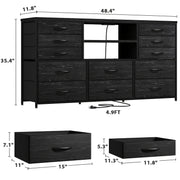 tv stand dresser 60tv entertainment center led lights power