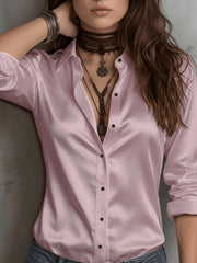 womens season commuter satin shirt temu