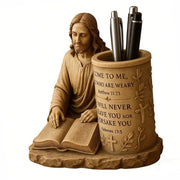 pen holder bible verse vintage enamel statue suitable