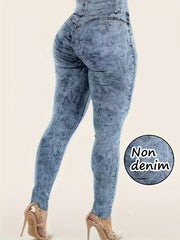 printed leggings not denim fabric elegant womens fitted