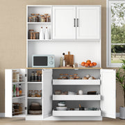 tall pantry storage cabinet 3 pull shelves modern kitchen