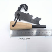 wood handle large flint wild survival fire
