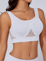 womens sports bra gathered bra sports hollow breathable bra