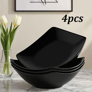 set 4 plastic salad bowls perfect family everyday