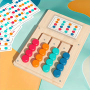 wooden color puzzle enhance focus hand eye