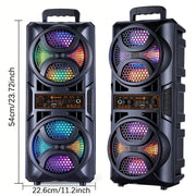 portable large speaker subwoofer microphone suitable karaoke