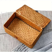 hand home woven storage blue storage box shelf
