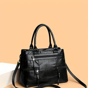 womens shoulder bag fashion solid color handbag multi layer