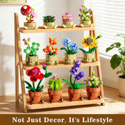 flowers plants mini building set 1697pcs botanical
