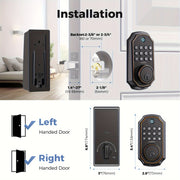 keyless smart door lock fingerprint handle door