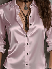 womens season commuter satin shirt temu