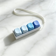 gradient four button keychain lanyard fun fingertip