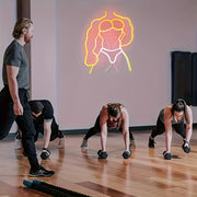 series muscle men led neon sign