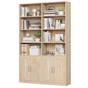 fultru bookshelf bookcase doors 6 tier large