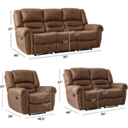 faux leather recliner living room set 1 seater 2 seater 3