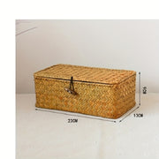 hand home woven storage blue storage box shelf
