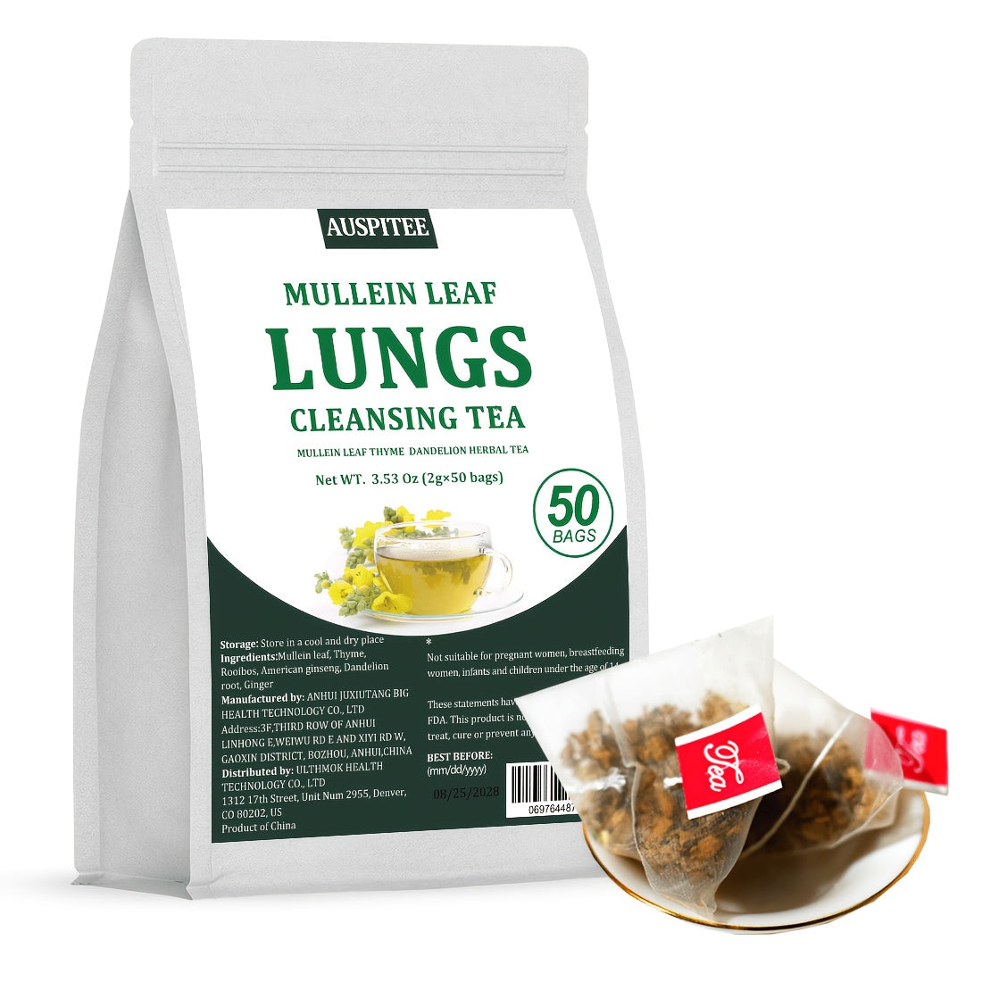 lungs tea 2g 50 bags thyme tea