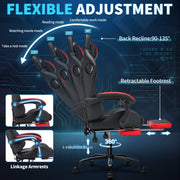 massage lumbar support bar ergonomic gaming
