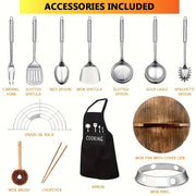wok frying pan wok set nonstick 12 6 inch pan 13