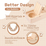 interactive wooden rabbit toys n treats