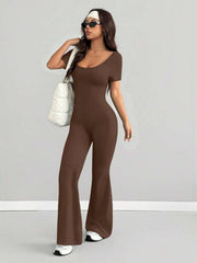 womens jumpsuit fit neck casual fashionable