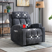 manual recliner chair massage heat ergonomic