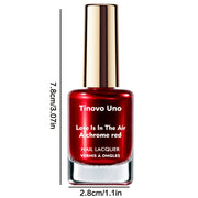 tinovo metallic burgundy nail polish 12ml natural quick