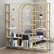triple tier large open bookshelf tall storage display