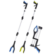 tri fold blue extra long 43 inch foldable trash grabber