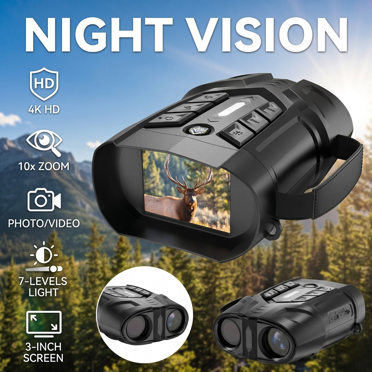 infrared binoculars 1080p video 2 8 ips screen