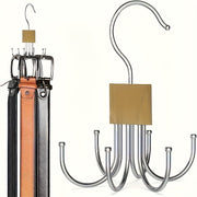 multi functional large capacity belt hanger rotating wooden