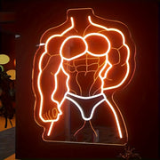 series muscle men led neon sign